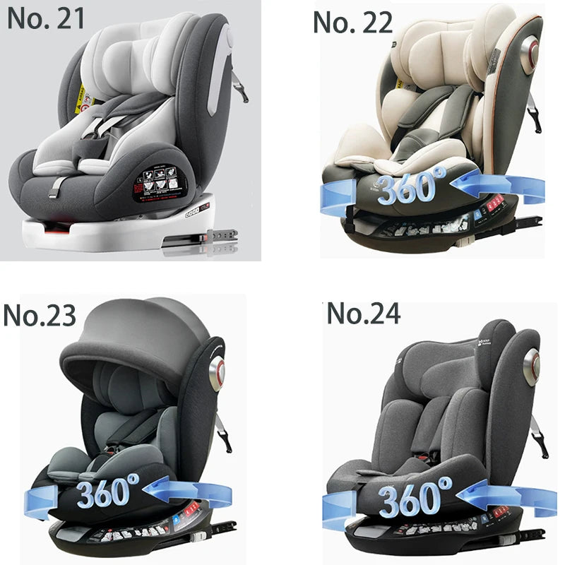 New design Child Safety Seat-Car-mounted Baby Car Seat with 360-degree Rotation CE Certified 22-27kg Capacity
