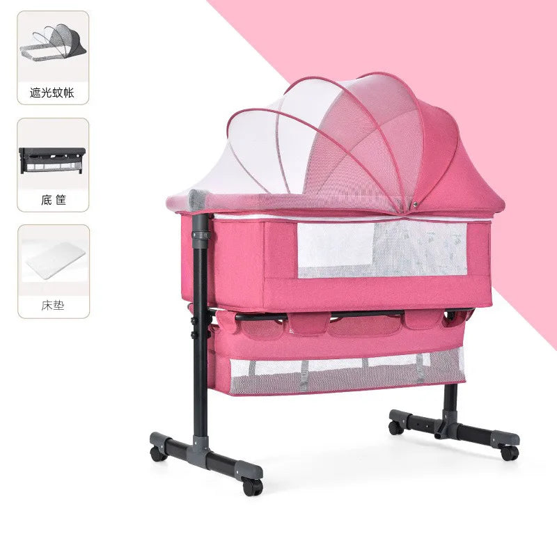 Multifuncional Baby Swing Bed Cradle Adjustable Height Baby Bassinet Bedside Sleeper Bed Crib for Baby