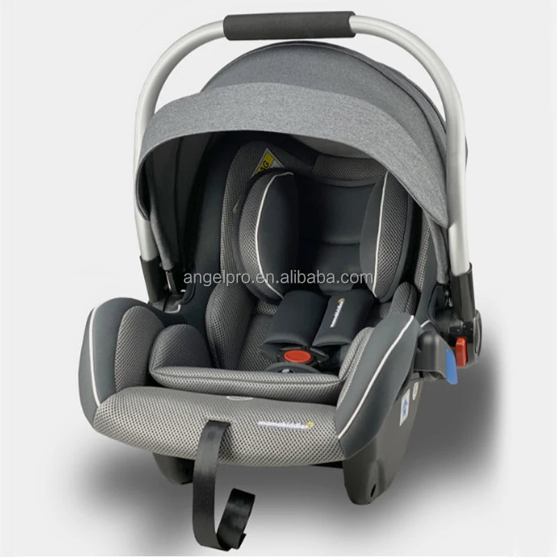 Factory Supply Grey with Black Beige with Blue pink Red Knitted Fabric Plastic Body Baby Newborn Car Seats