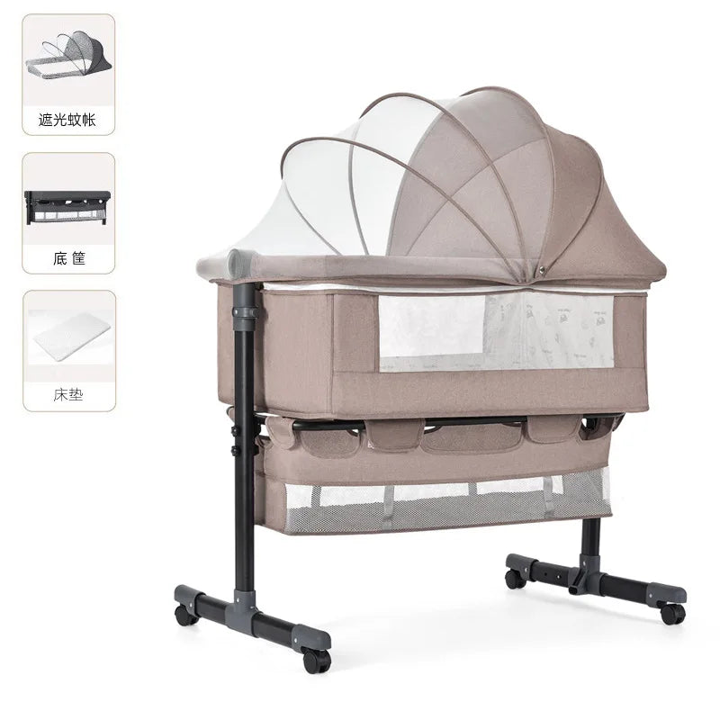 Multifuncional Baby Swing Bed Cradle Adjustable Height Baby Bassinet Bedside Sleeper Bed Crib for Baby