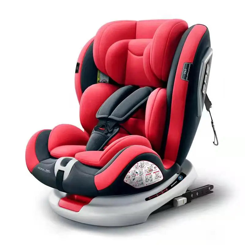 Baby Car Safety Seat 360 ° Freely Rotatable Baby Safety Seat Suitable for Cars 0-12 Years Old Can Lie Down or Sit