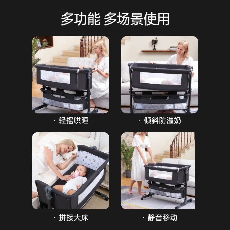 Multifunctional Adjustable Height Baby Bassinet Bedside Sleeper Baby Swing Bed Cradle and Crib Quality Baby Stroller Product