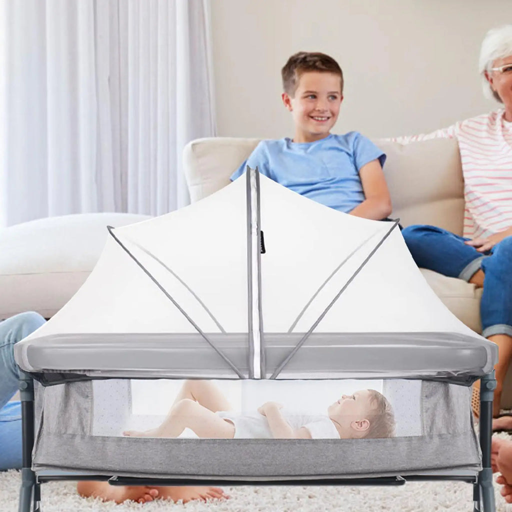 Breathable Mesh Bassinet Cover Foldable Cradle Netting for Stroller Playpen Bed Bug Protection Baby Cot Mosquito Net Infant