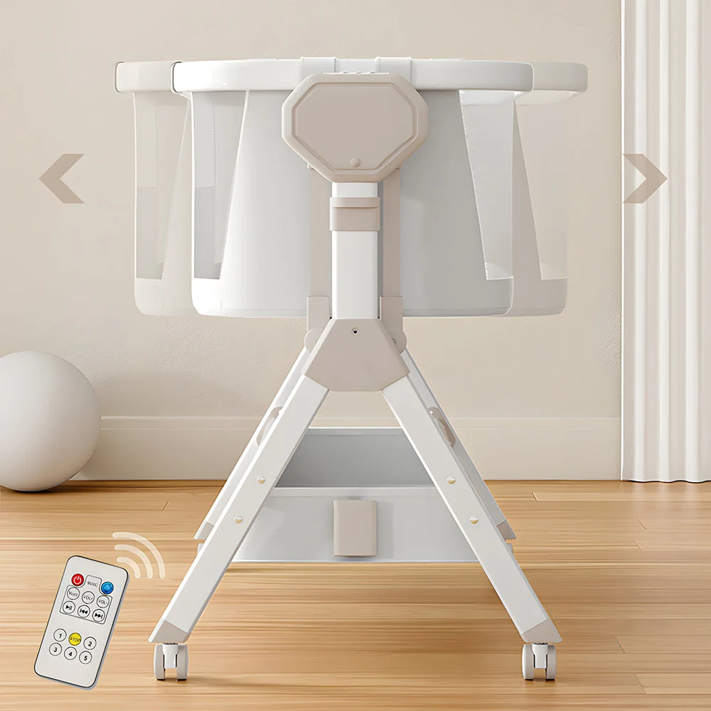 Bassinet for Baby Electric Rocking Cribs,Newborn Co-Sleeper,Infant Bedside Sleeper,Unisex Baby Bed, Portable Travel Crib,Cradle
